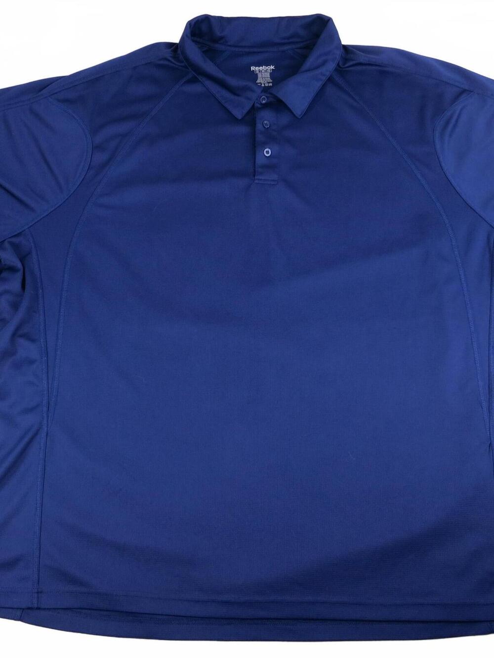 Reebok Men's Navy Blue Polyester Polo Shirt Size 5XL
